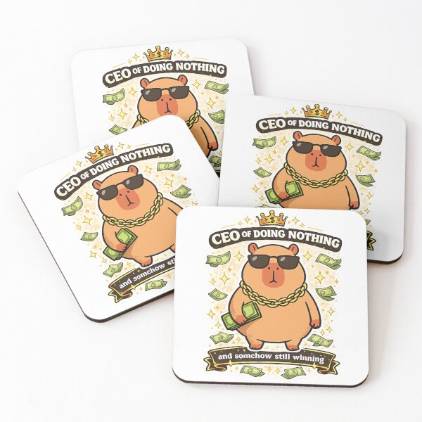 Item preview, CEO of Doing Nothing Capybara Funny Meme | Lazy Capybara with Sunglasses | Cute Animal Humor Sticker Gift designed and sold by sumodesign.