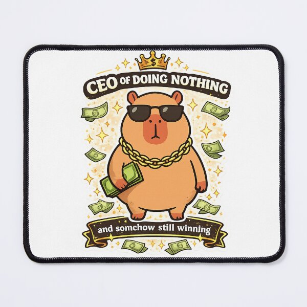 Item preview, CEO of Doing Nothing Capybara Funny Meme | Lazy Capybara with Sunglasses | Cute Animal Humor Sticker Gift designed and sold by sumodesign.
