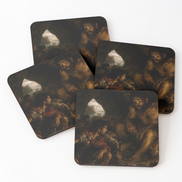 Item preview, No One — Odysseus and the Cyclops Polyphemus Greek Mythology Painting | History Shapers designed and sold by Qorvun.