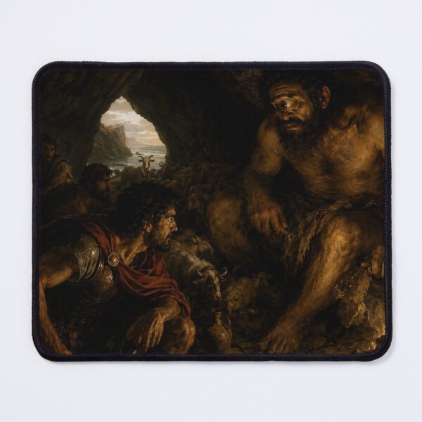 Item preview, No One — Odysseus and the Cyclops Polyphemus Greek Mythology Painting | History Shapers designed and sold by Tinylegends.