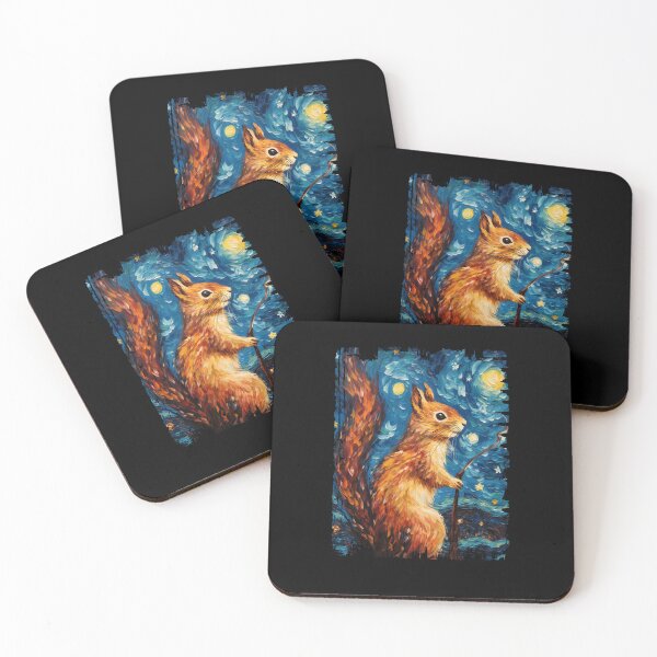 Item preview, Funny Squirrel Starry Night Illustration Mom Dad Kids designed and sold by rafaeltto.