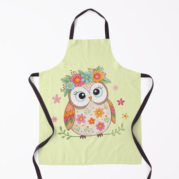 Item preview, Cute Owl with Flower Crown designed and sold by trendspatterns.
