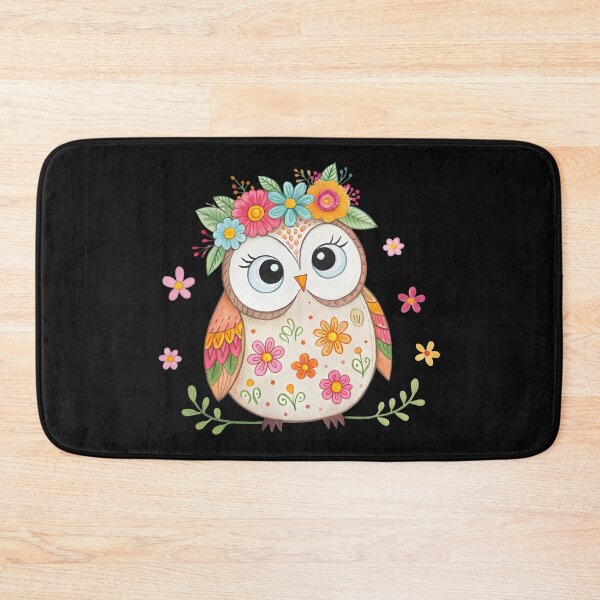 Item preview, Cute Owl with Flower Crown designed and sold by trendspatterns.