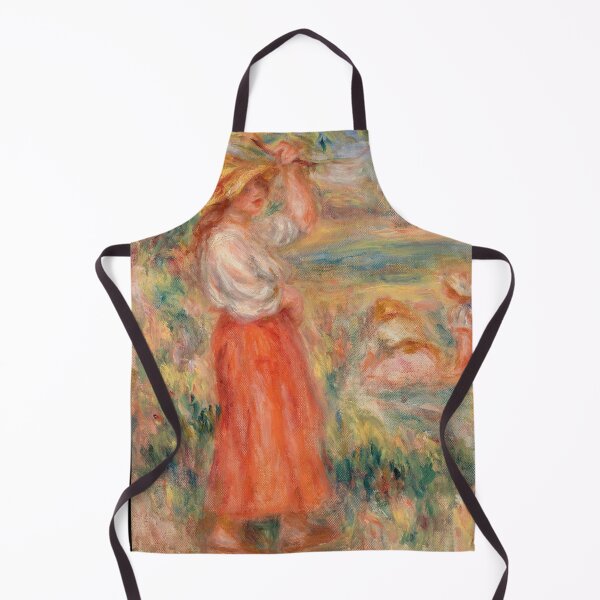 Item preview, Woman in Red Dress Garden Landscape designed and sold by artofuniverse.