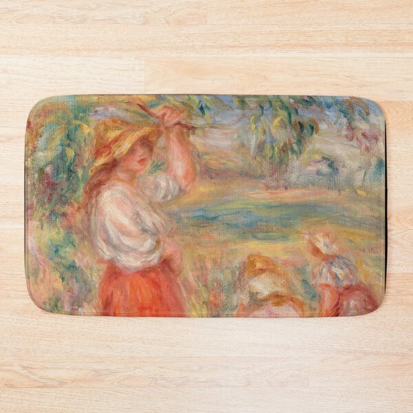 Item preview, Woman in Red Dress Garden Landscape designed and sold by artofuniverse.