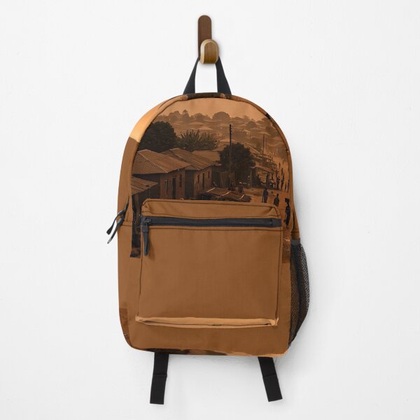 Item preview, Harmattan Haze Over African Town designed and sold by SavannaCanvas.