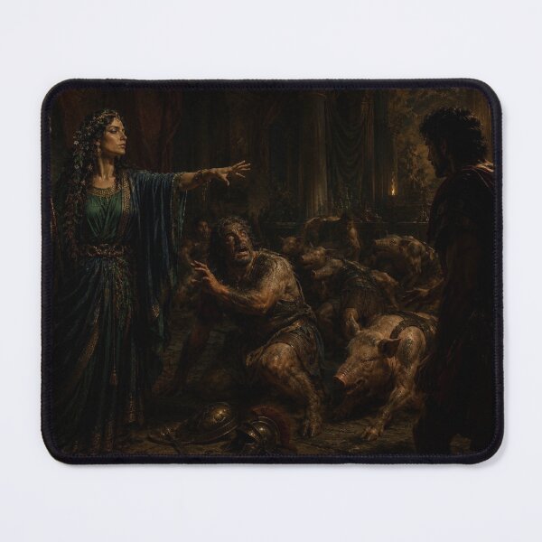 Item preview, She Turned Them to Swine — Circe Greek Mythology Painting | History Shapers designed and sold by Tinylegends.