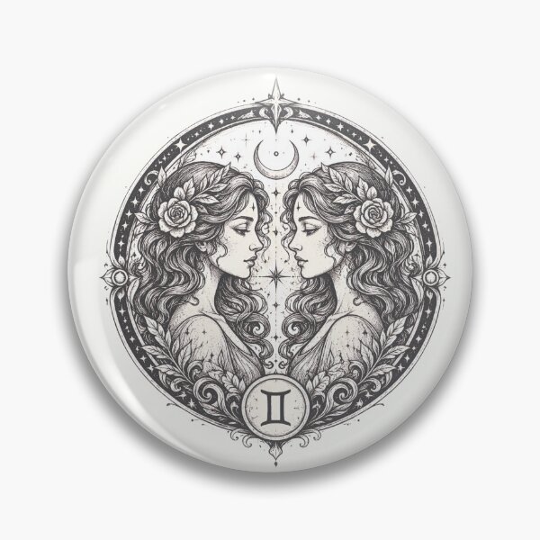 Item preview,  Daily horoscopes, "Gemini" Zodiac Art Nouveau  designed and sold by MusesWhispers.