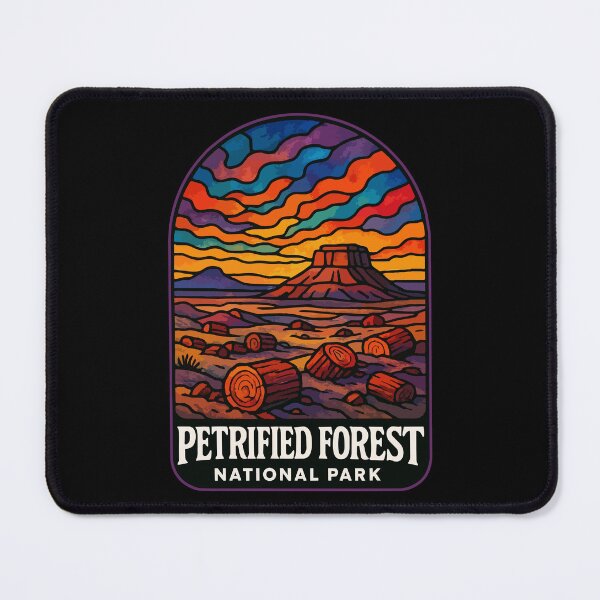 Item preview, Petrified Forest National Park Stained Glass Art Travel designed and sold by TomFrontierArt.