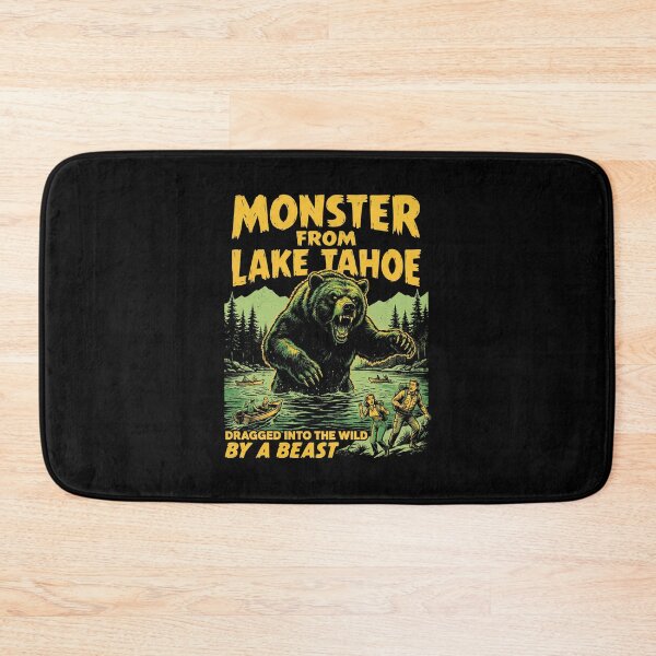 Item preview, Monster From Lake Tahoe Bear Retro Horror Movie Theme designed and sold by Milasneeze.