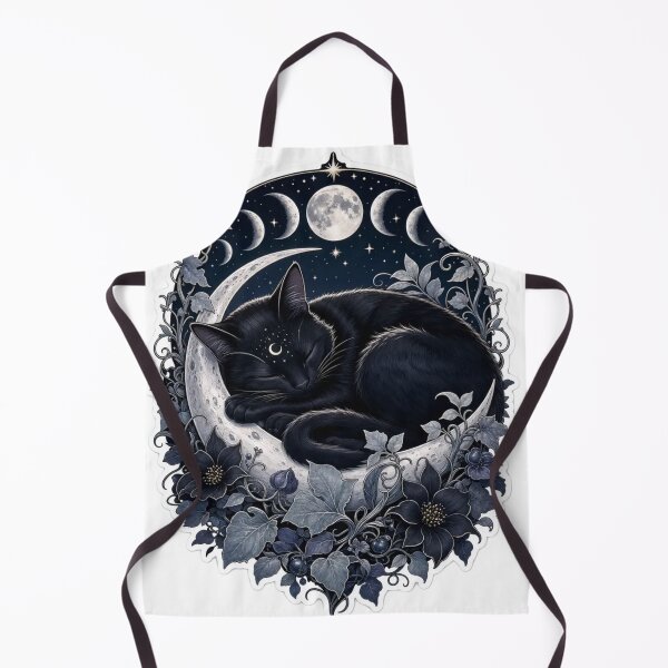 Item preview, Moonlit Black Cat Wrapped In Celestial Vines designed and sold by StickyGuys.