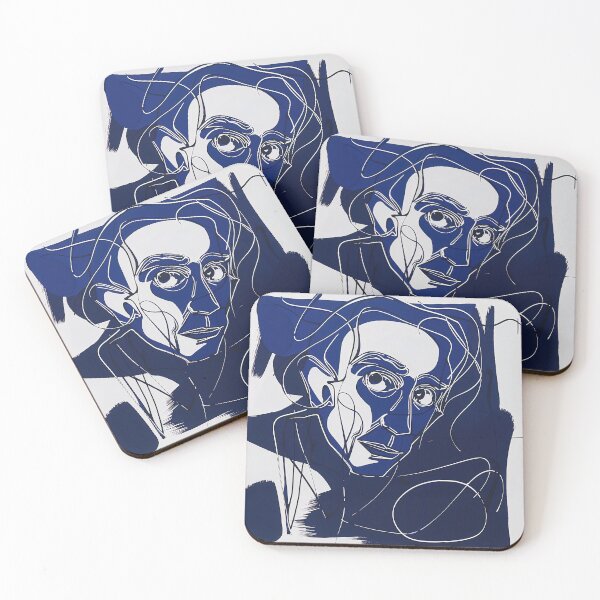 Item preview, Carl Sagan - Blue Abstract Art designed and sold by shadow-bloom.