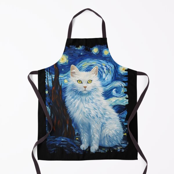Item preview, Funny Turkish Angora Cat Starry Night Illustration Mom Dad Kids designed and sold by rafaeltto.