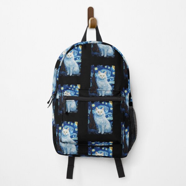 Item preview, Funny Turkish Angora Cat Starry Night Illustration Mom Dad Kids designed and sold by rafaeltto.