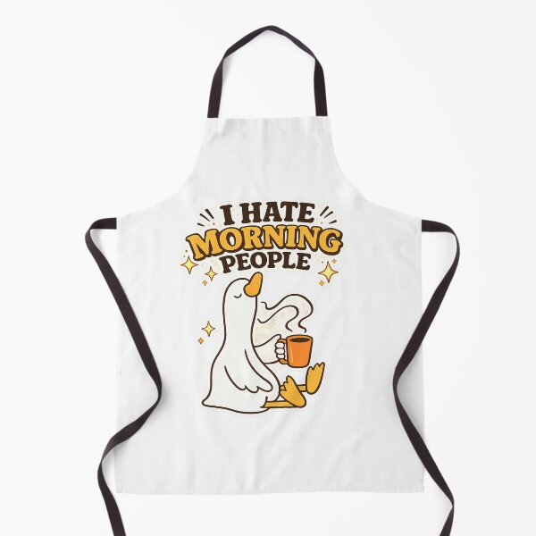 Item preview, I Hate Morning People Funny Goose with Coffee | Grumpy Duck Meme | Introvert Humor Sticker Gift designed and sold by sumodesign.