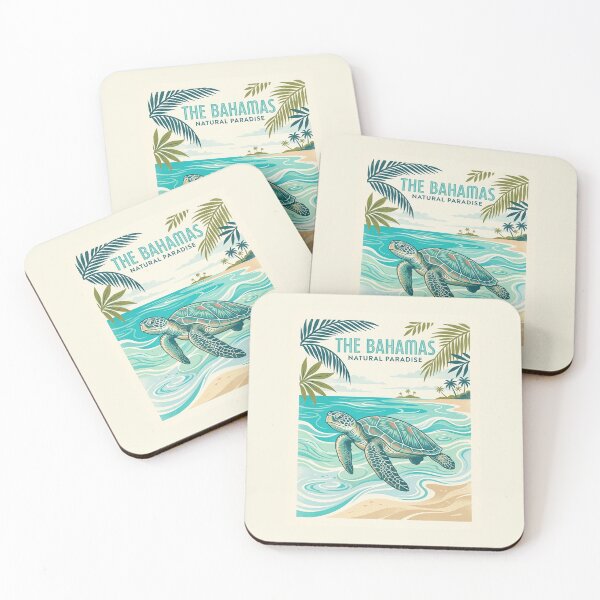 Item preview, Vintage Bahamas Sea Turtle Tropical Paradise designed and sold by DuckOddity.