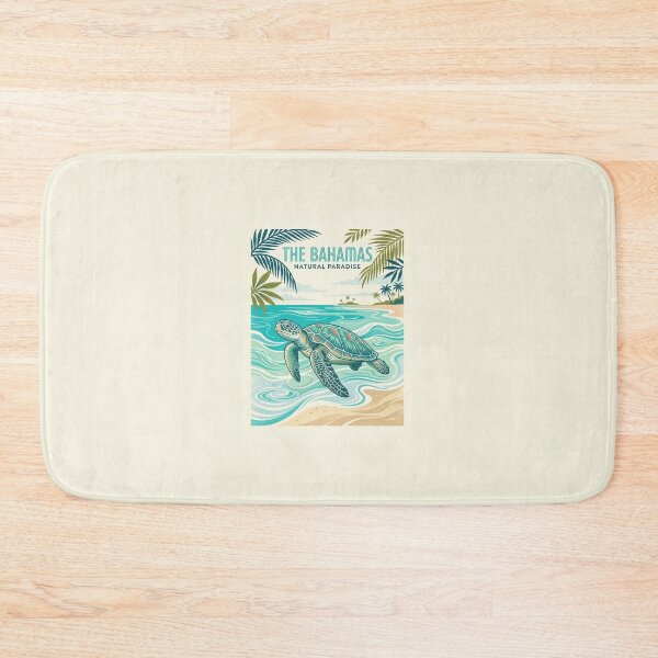 Item preview, Vintage Bahamas Sea Turtle Tropical Paradise designed and sold by DuckOddity.