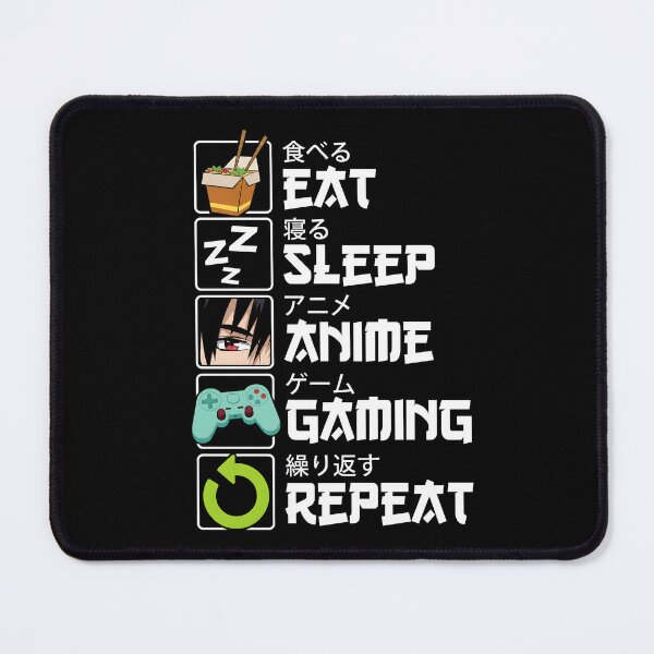 Item preview, Eat Sleep Anime Gaming Repeat Kawaii Otaku Anime Manga designed and sold by sidki-SDK.