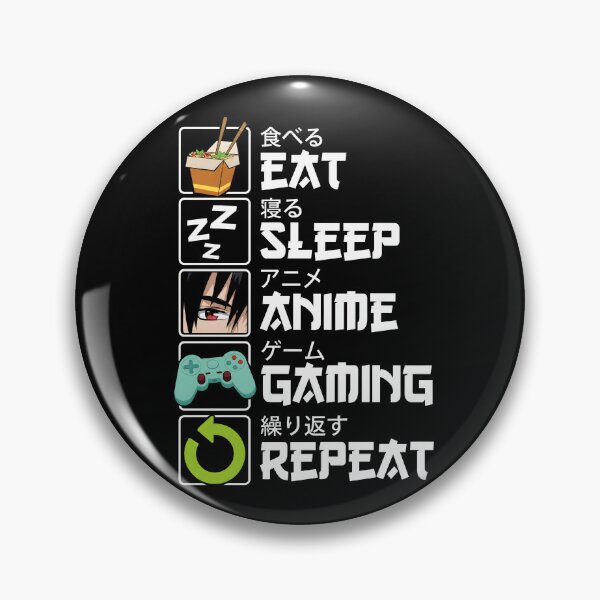 Item preview, Eat Sleep Anime Gaming Repeat Kawaii Otaku Anime Manga designed and sold by sidki-SDK.