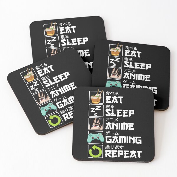 Item preview, Eat Sleep Anime Gaming Repeat Kawaii Otaku Anime Manga designed and sold by sidki-SDK.