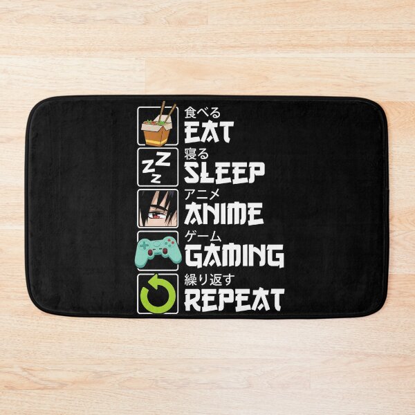 Item preview, Eat Sleep Anime Gaming Repeat Kawaii Otaku Anime Manga designed and sold by sidki-SDK.