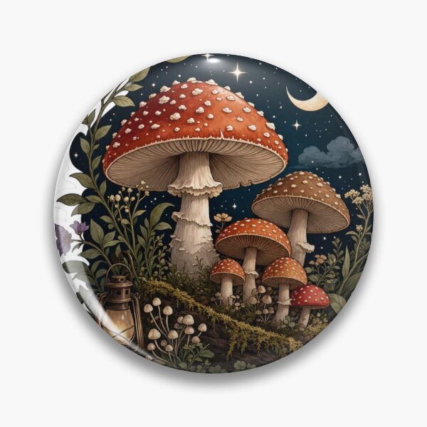 Item preview, Enchanted Forest Mushrooms Under Starlight designed and sold by StickyGuys.