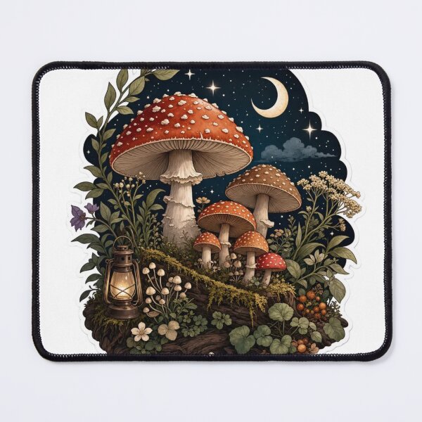 Item preview, Enchanted Forest Mushrooms Under Starlight designed and sold by StickyGuys.