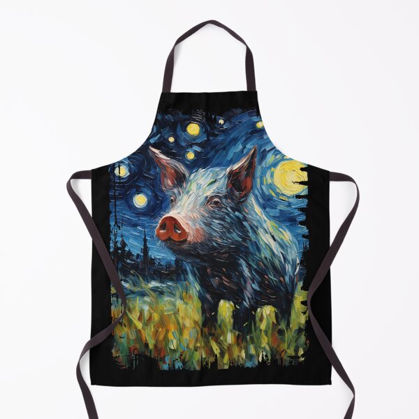 Item preview, Funny Warty Pig Starry Night Illustration Mom Dad Kids designed and sold by rafaeltto.