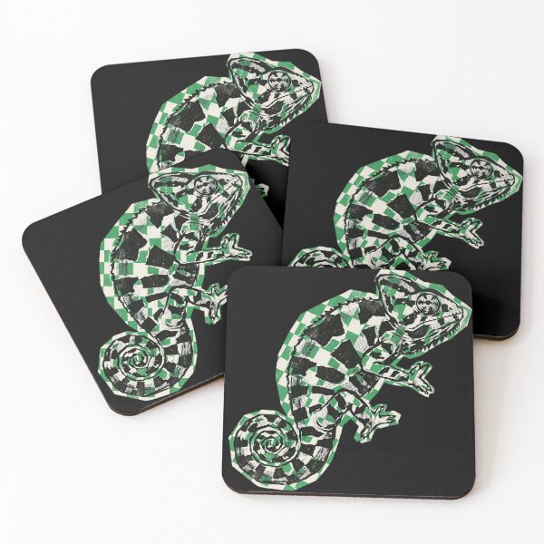 Item preview, Checkered Chameleon designed and sold by FoxLab Studio.