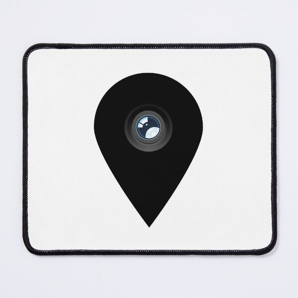 Item preview, Black Silhouette Camera Lens Location Pin Graphic designed and sold by LensDyn™.