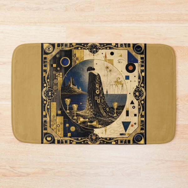 Item preview, The Five of Cups - Golden Mourning & Invisible Hope | Klimt & Dali Tarot designed and sold by Natalia-Vlad.