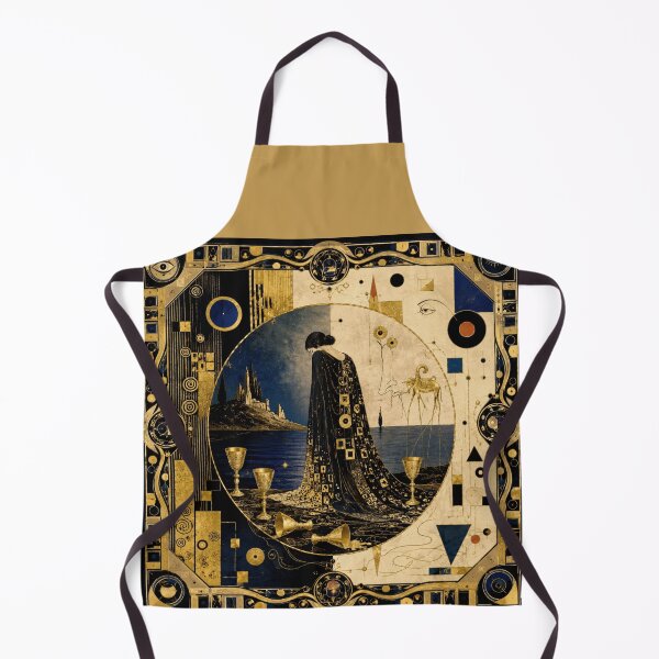 Item preview, The Five of Cups - Golden Mourning & Invisible Hope | Klimt & Dali Tarot designed and sold by Natalia-Vlad.