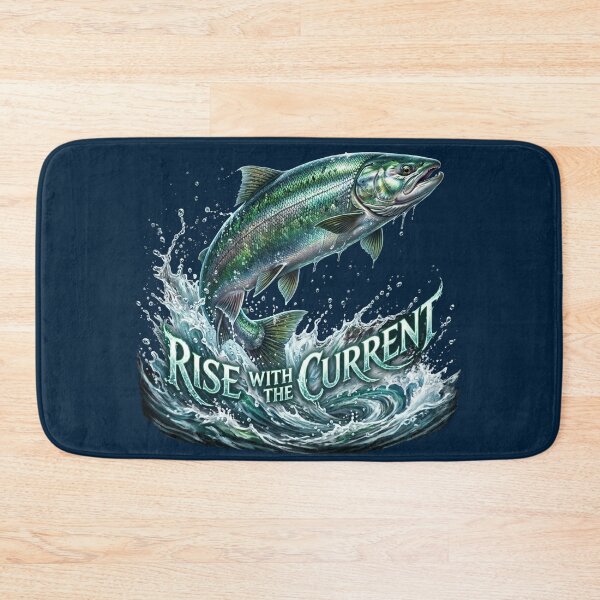Item preview, Emerald Salmon Surge | Fantasy Realism Wildlife Art designed and sold by Chroma Dreams .