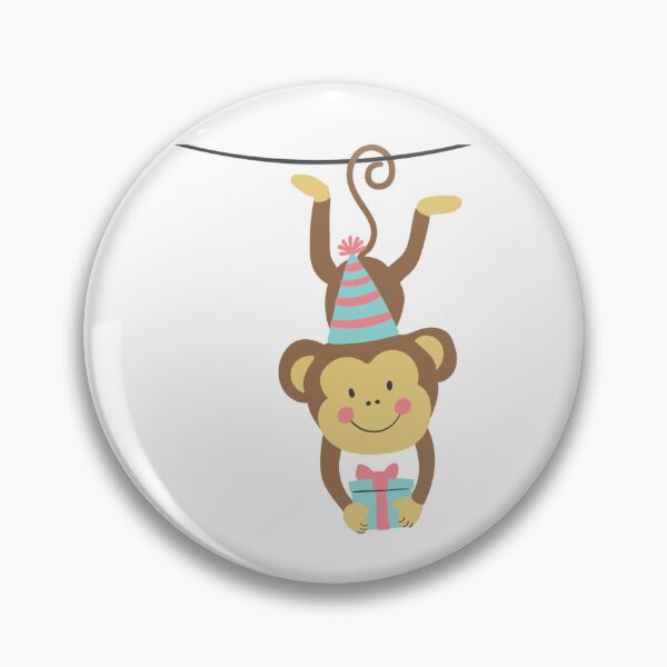 Item preview, Cute Monkey Birthday Party Celebration Illustration designed and sold by DailyDoodlesBySumbul.