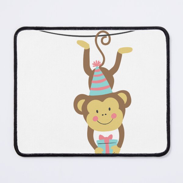 Item preview, Cute Monkey Birthday Party Celebration Illustration designed and sold by DailyDoodlesBySumbul.