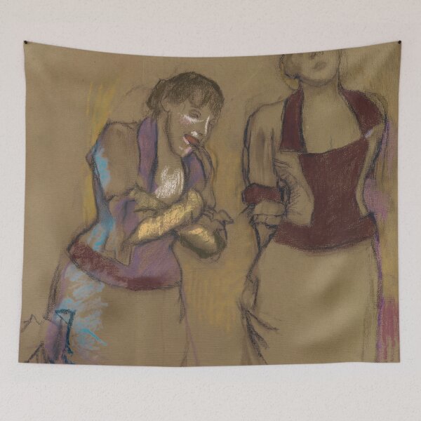 Item preview, Two Women in Pastel Repose designed and sold by artofuniverse.