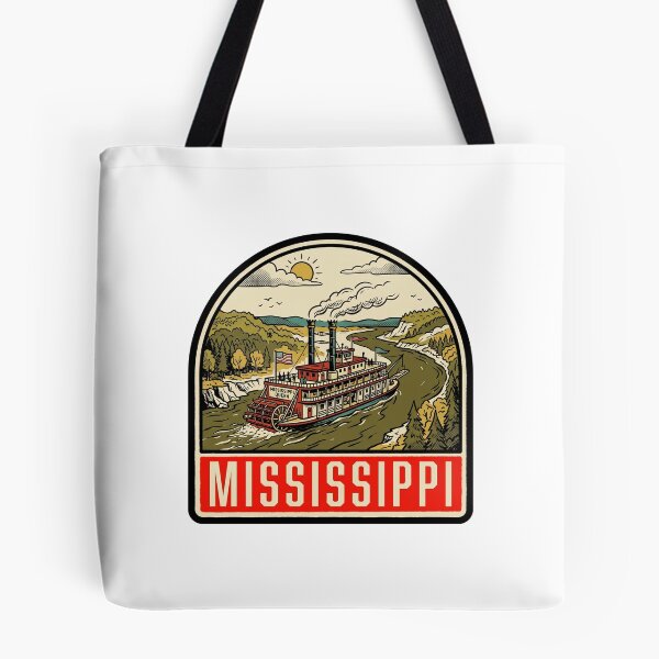 Item preview, Vintage Mississippi River Steamboat Retro Travel Art designed and sold by Paper Drip.