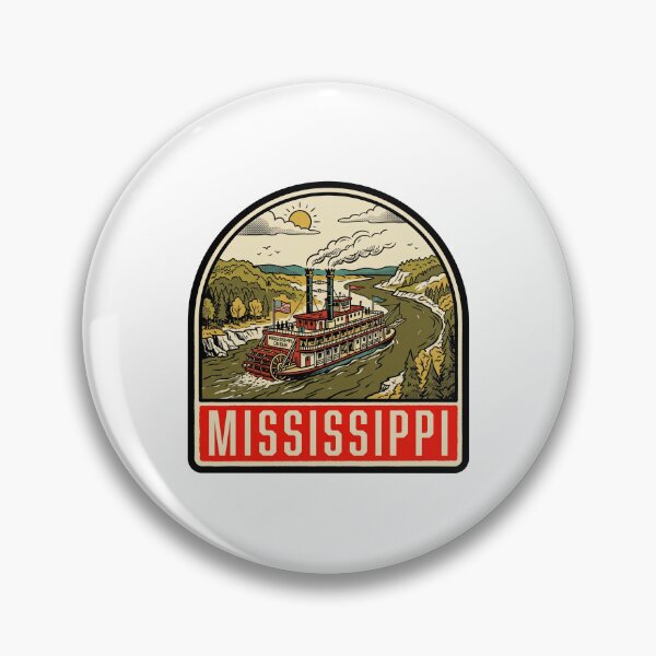 Item preview, Vintage Mississippi River Steamboat Retro Travel Art designed and sold by Paper Drip.