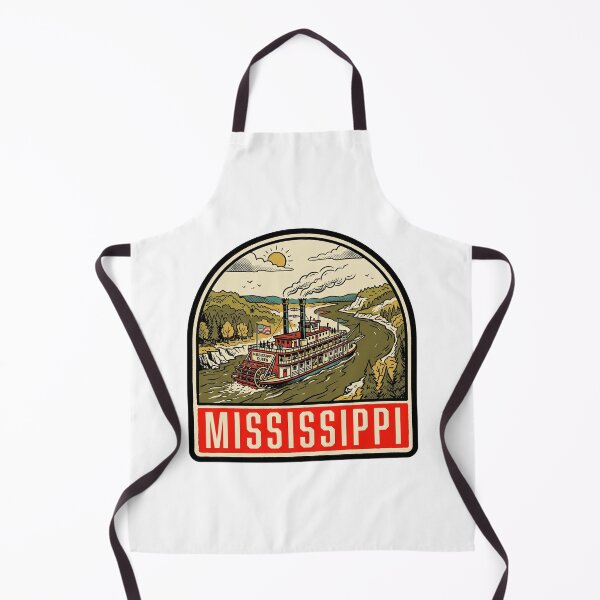 Item preview, Vintage Mississippi River Steamboat Retro Travel Art designed and sold by Paper Drip.