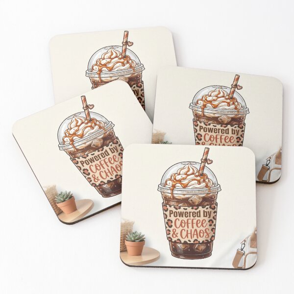 Item preview, Powered by Coffee & Chaos Shirt | Funny Mom Coffee Graphic Tee designed and sold by DmaarGroup.