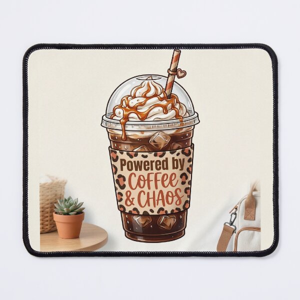 Item preview, Powered by Coffee & Chaos Shirt | Funny Mom Coffee Graphic Tee designed and sold by DmaarGroup.