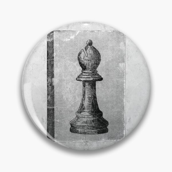 Item preview, Chess Bishop Notebook Sketch Dark Academia Ink Drawing Art designed and sold by Ghoul Enterprises.