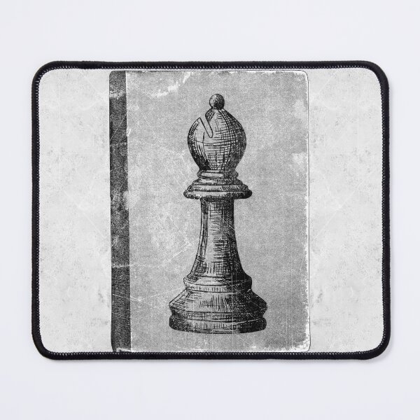 Item preview, Chess Bishop Notebook Sketch Dark Academia Ink Drawing Art designed and sold by Ghoul Enterprises.