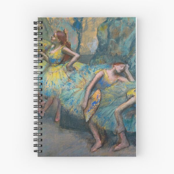 Item preview, Ballet Dancers Resting in Blue and Yellow designed and sold by artofuniverse.