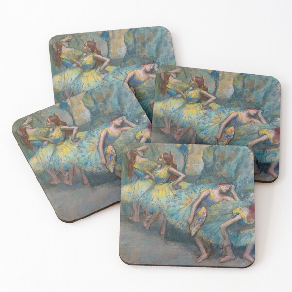 Item preview, Ballet Dancers Resting in Blue and Yellow designed and sold by artofuniverse.