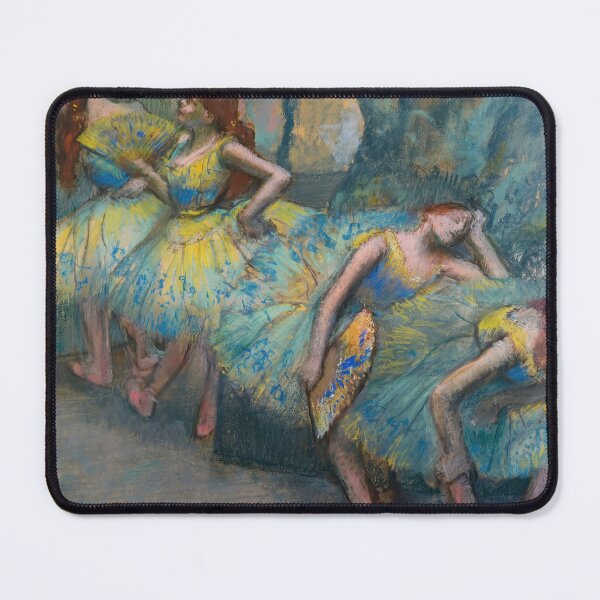 Item preview, Ballet Dancers Resting in Blue and Yellow designed and sold by artofuniverse.