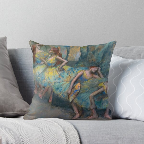 Item preview, Ballet Dancers Resting in Blue and Yellow designed and sold by artofuniverse.
