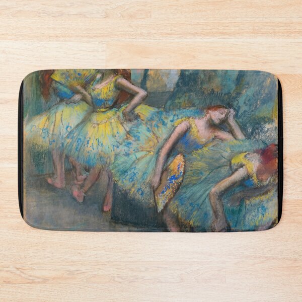 Item preview, Ballet Dancers Resting in Blue and Yellow designed and sold by artofuniverse.