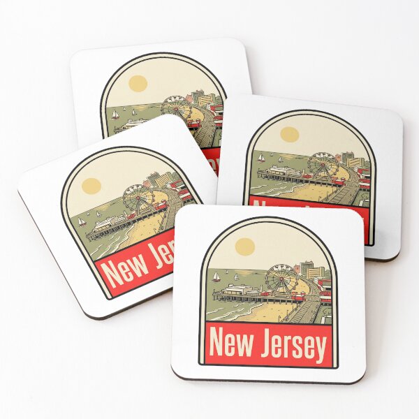 Item preview, Vintage New Jersey Atlantic City Boardwalk Retro Travel Art designed and sold by Paper Drip.