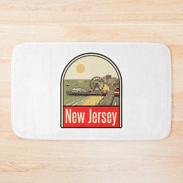 Item preview, Vintage New Jersey Atlantic City Boardwalk Retro Travel Art designed and sold by Paper Drip.